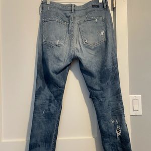 Goldsign shredded boyfriend jeans, size 26